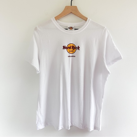 Hard Rock Cafe Tops - Hard Rock Cafe Orlando vintage Y2K t-shirt Women’s xxl white